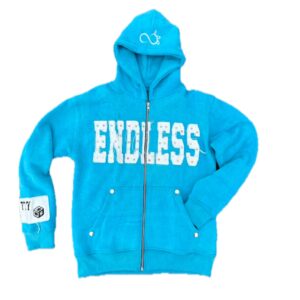 “Capri Blue” Endless Rhinestone Hoodie