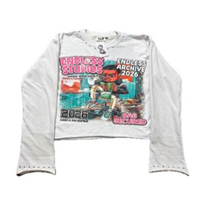 White Flared Long Sleeve Shirts