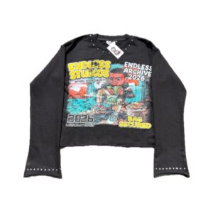 Black Flared Long Sleeve Shirts